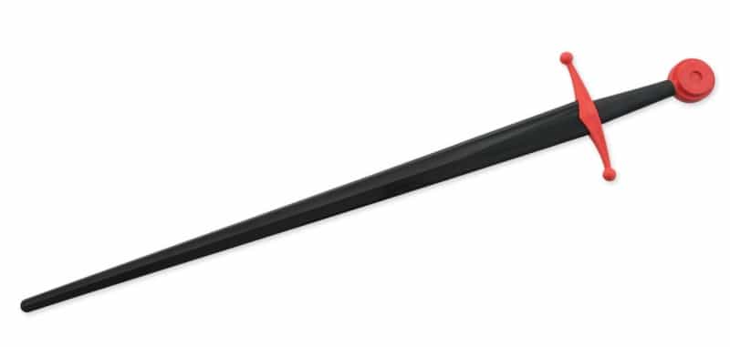 Synthetic Single Hand Sparring Sword - Black Blade W/ Red Hilt By Red Dragon Armoury