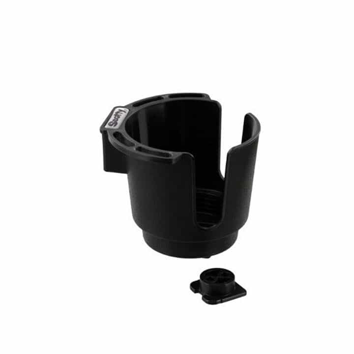 Scotty Cup Holder With Bulkhead/Gunnel Mount, Black