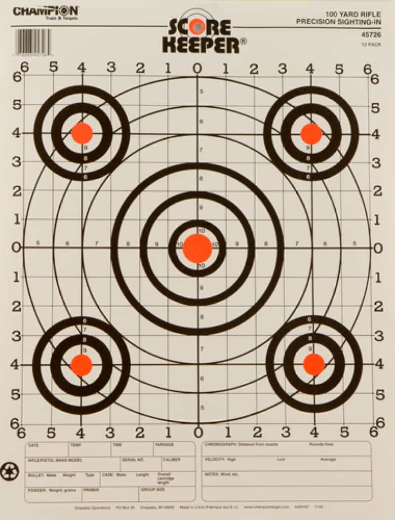 Champion Scorekeeper, 100 Yd Sight In Orange\/Black 12-Pack