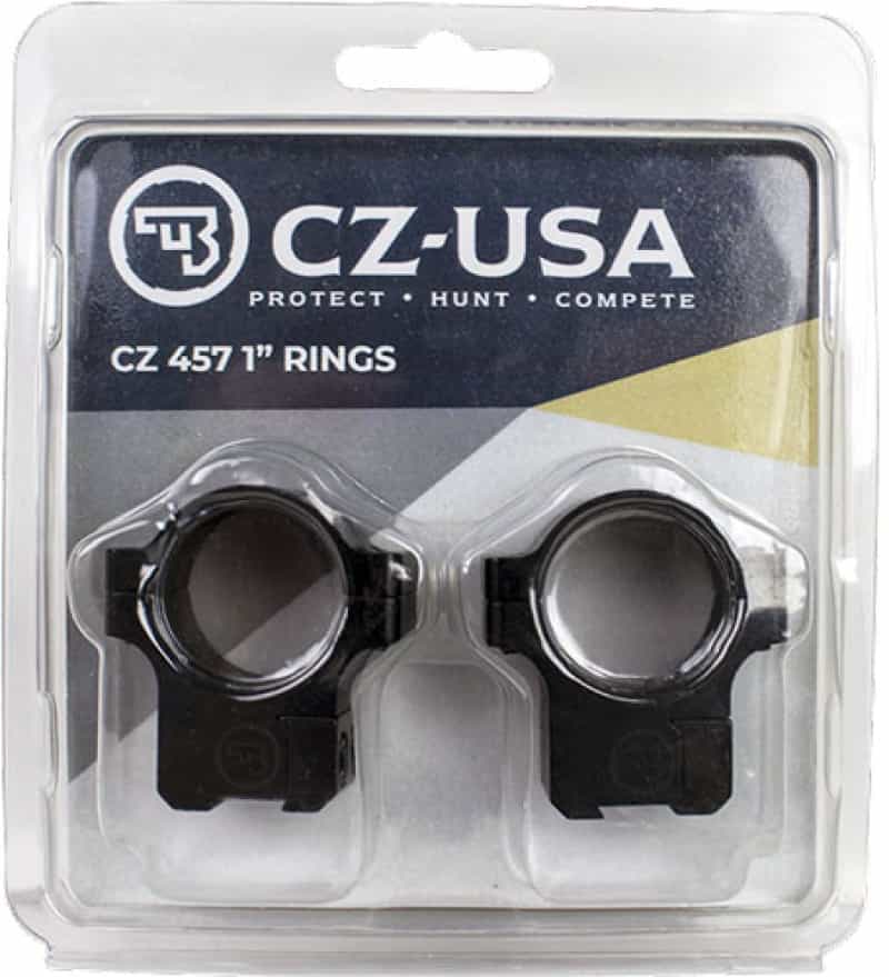 Cz 457 1\" Aluminum Scope Rings 11Mm Dovetail Matte Black