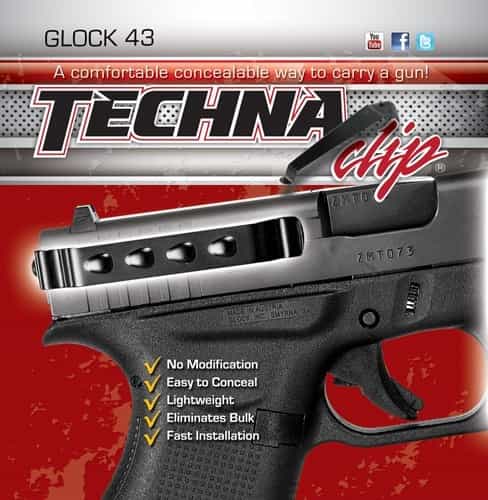 Techna Clip Handgun Retention Clip For Glock 43 Right\/Left