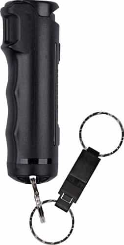 Sabre Pepper Gel Spray W\/Quick Release Whistle Flip Top Black