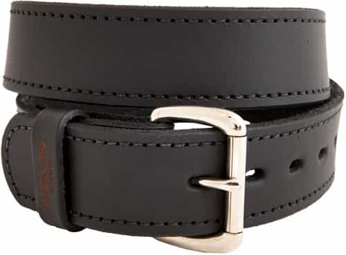 Versacarry Double Ply Leather Belt 48\"X1.5\" Heavy Duty Blk