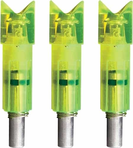 Lumenok Lighted Nock Xbow Grn Crescent Easton Carbon 3Pk