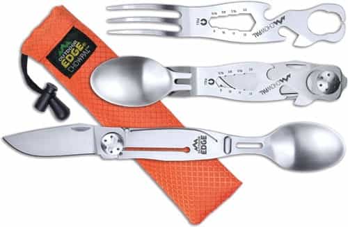 Outdoor Edge Chowpal Mealtime Multitool W\/Knife & Orng Pouch