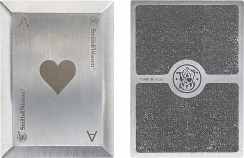S&W Bullseye Throwing Cards 4-Pack Ss Laser Etched W\/Shth