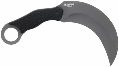 Schrade Knife Boneyard 5.2\" Fixed Karambit Matte Ss\/Black