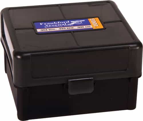 Frankford Arsenal Ammo Bx 223 100 Rnds Blk\/Smoke Hinge Top