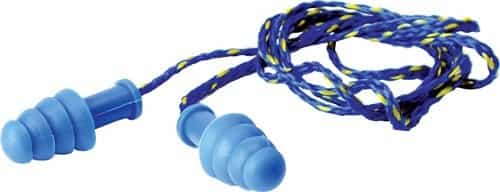 Walkers Ear Plugs Braided Cord Rubber 27Db Blue 1-Pair