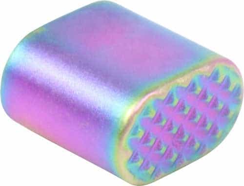 Guntec Ar15 Extended Mag Button Rainbow Pvd Coated