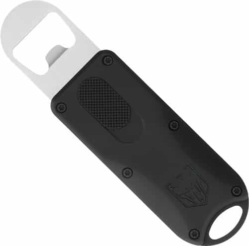 Cobratec Otf Bottle Opener Black 4.62\" Oal W\/Lanyard Loop