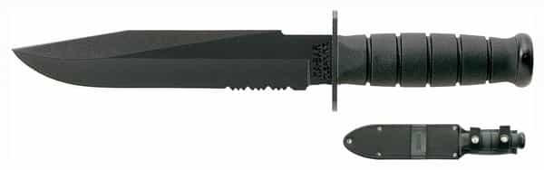 Ka-Bar Fighter Knife 8\" Serrated W\/Sheath