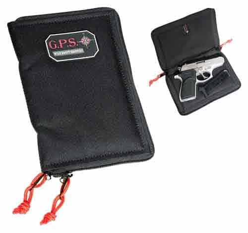 Gps Pistol Sleeve Medium Lockable Zipper Black Nylon