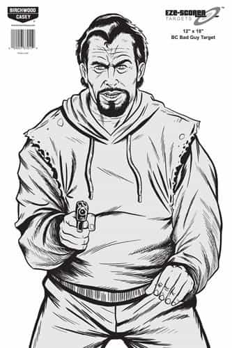 B\/C Target Eze-Scorer 12\"X18\" Bad Guy Silhouette 10 Targets