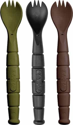 Ka-Bar Mil-Spec Spork\/Knife 3 Pack Od Green\/Black\/Brown