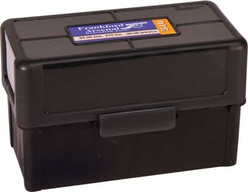 Frankford Arsenal Ammo Bx 270\/ 25-06\/30-06 50Rd Blk\/Smk Hg Tp